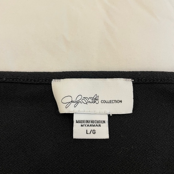 Jaclyn Smith Black top with cut-out arms with ties Size Large - Picture 7 of 9